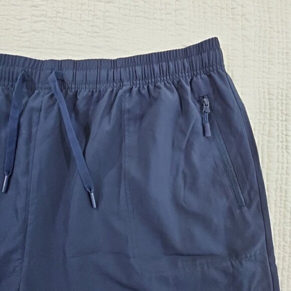 Magcomsen Men's 2XL Navy Blue Gym Shorts Quick Dry Tech Pockets Drawstring NWT - Picture 2 of 12